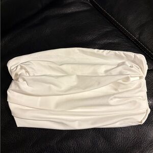 SHEIN White Ruched Face Mask Bandeau